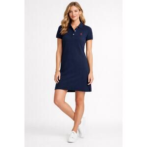 Ralph Lauren Navy Polo Dress Women’s Medium Short Sleeve Casual classic preppy